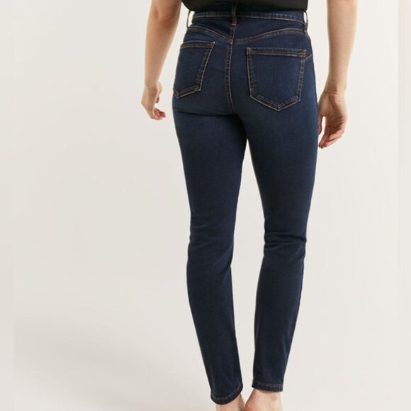 Women’s 36 / 20 R Jeans Sculpting Dark Rinse Mid Rose Stretch Straight Skinny - Picture 11 of 12